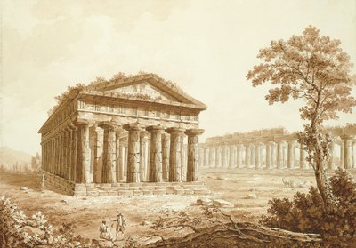 The Temple of Neptune and the Basilica at Paestum by Franz Kaisermaan